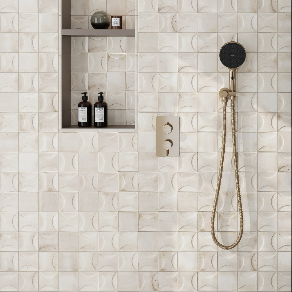 White 4 x 4 Glossy Ceramic Square Tile