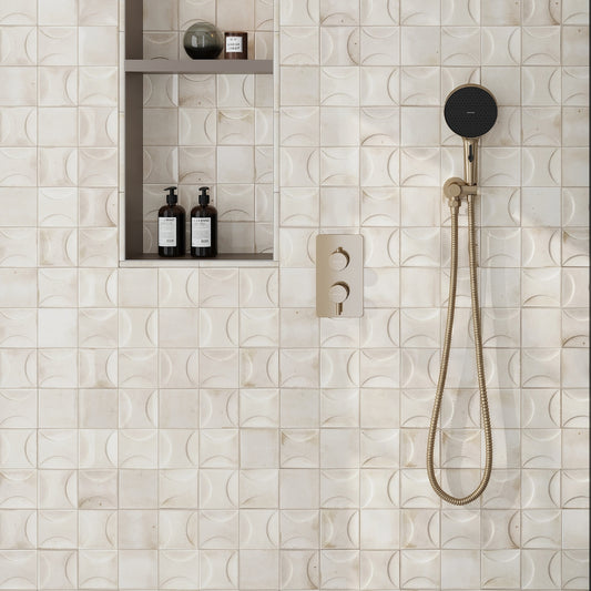 White 4 x 4 Glossy Ceramic Square Tile
