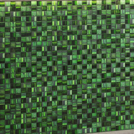 Emerald Green 11 x 11 Glossy, Matte Glass Mosaic Tile