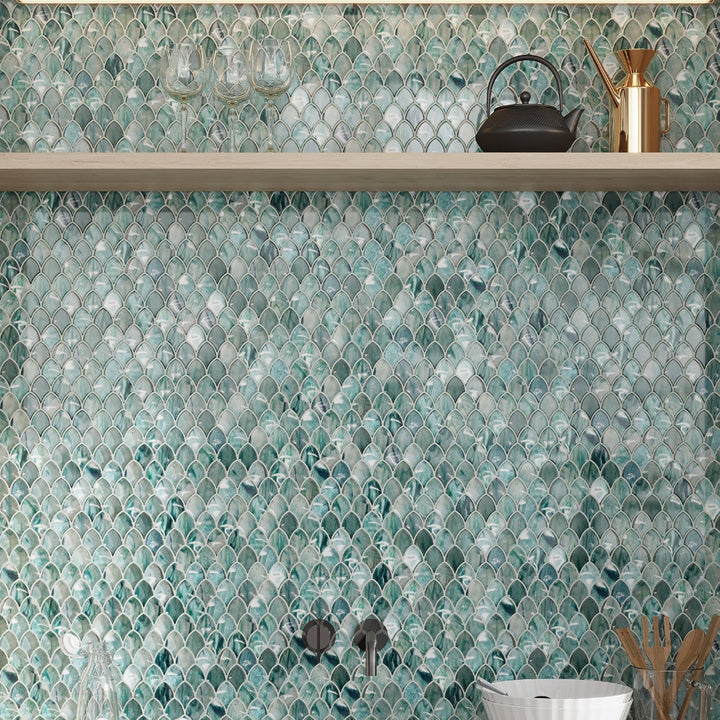 Fish Scale Tile for Backsplashes, Bathrooms & Feature Walls | Tiletopia