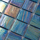 Midnight Blue 12 x 12 Glossy Glass Mosaic Tile