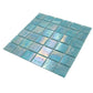 Light Teal Blue 12x12 Glossy Glass Mosaic Tile
