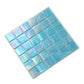 Light Teal Blue 12 x 12 Glossy Glass Mosaic Tile