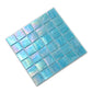 Light Teal Blue 12 x 12 Glossy Glass Mosaic Tile