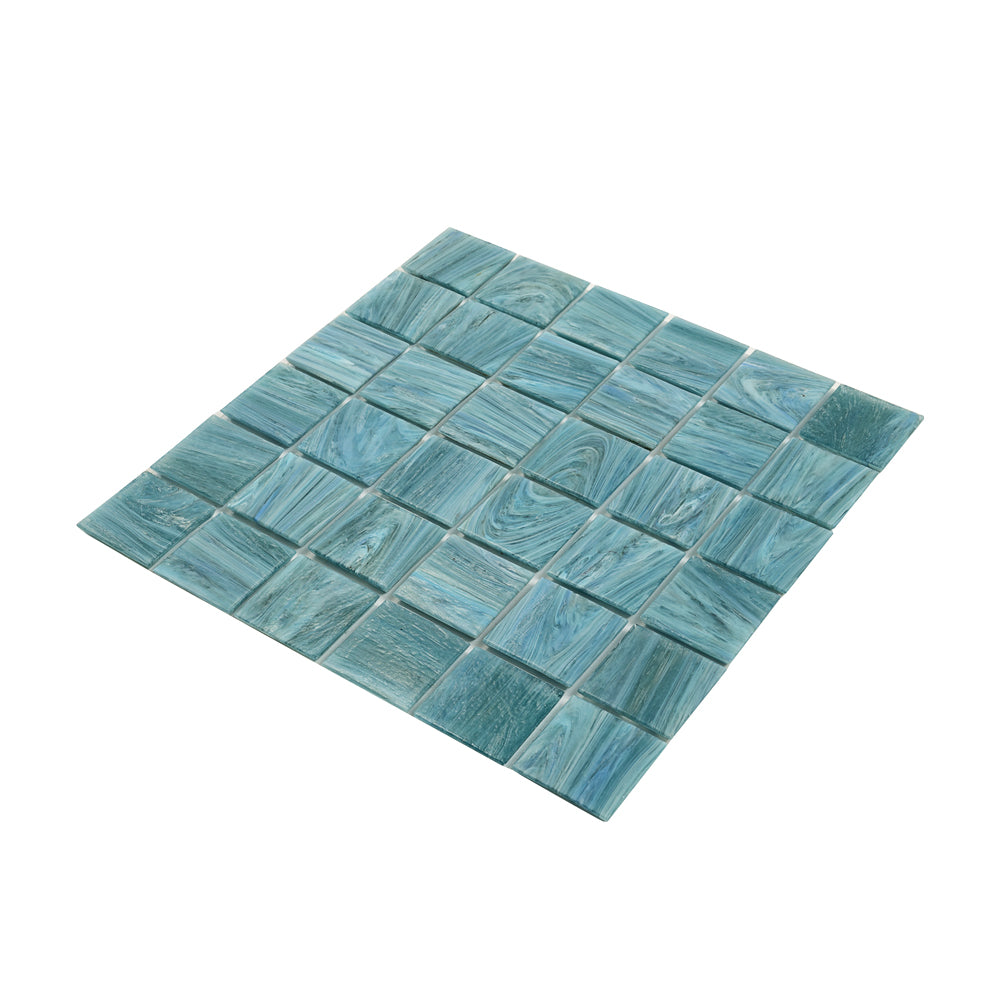 Yale Blue 12 x 12 Glossy Glass Mosaic Tile