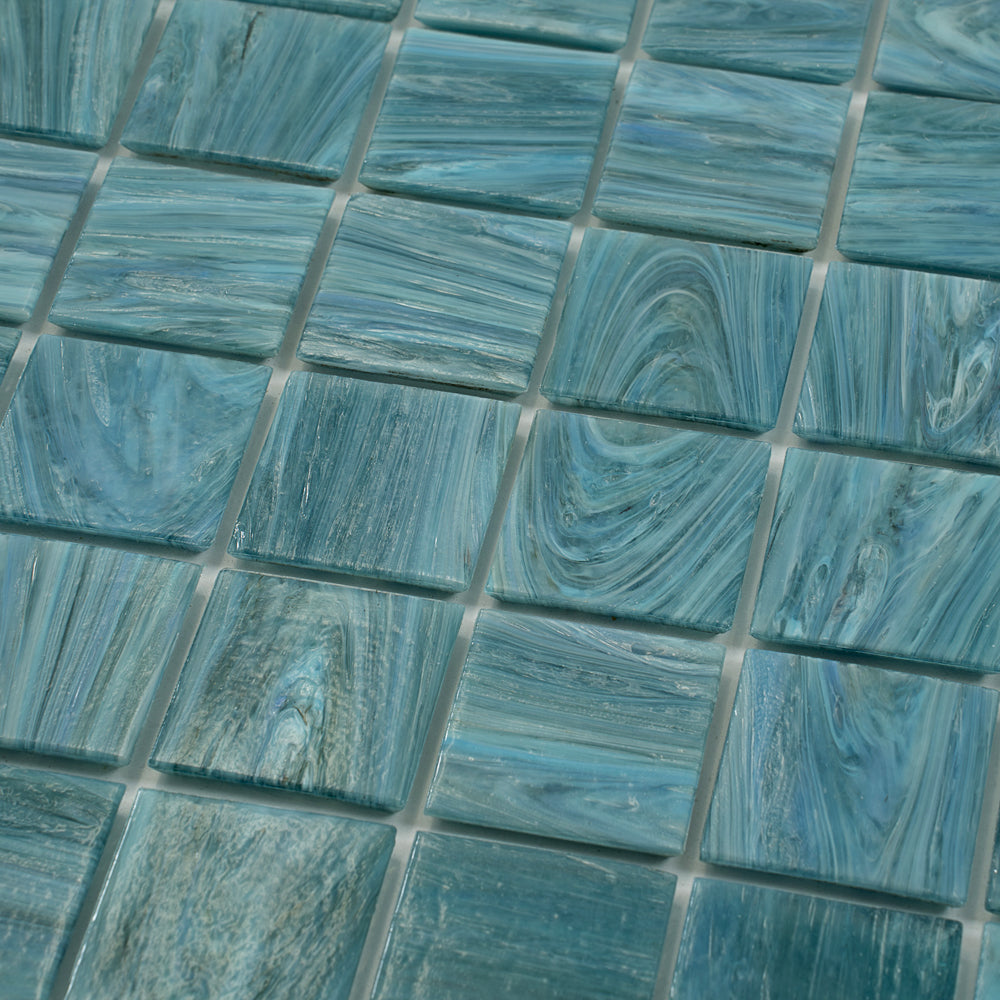 Yale Blue 12 x 12 Glossy Glass Mosaic Tile