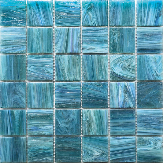 Yale Blue 12 x 12 Glossy Glass Mosaic Tile