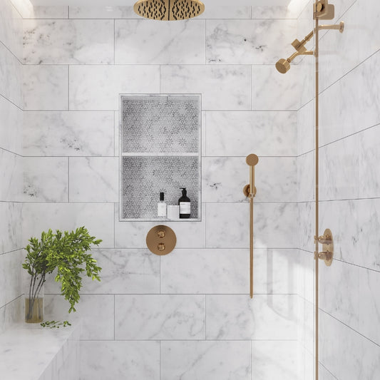 White 12 x 24 Bianco Carrara Marble Honed Large Tile