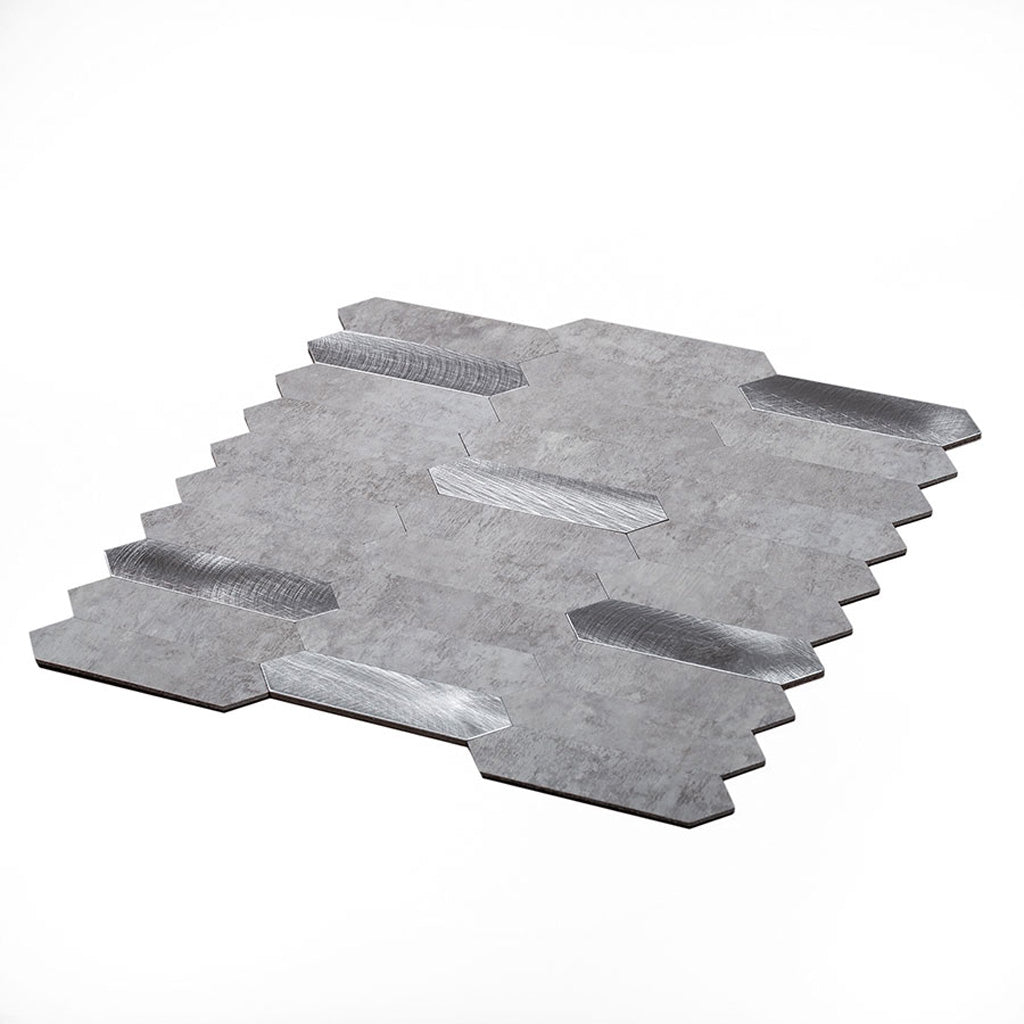 Gray 12 x 12 Honed PVC Peel and Stick Tile