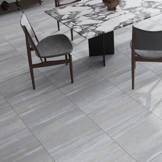 Light Gray 24x24 Matte Porcelain Large Tile