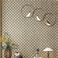 Gold 12x12 Textured, Foiled Resin Arabesque Mosaic Tile