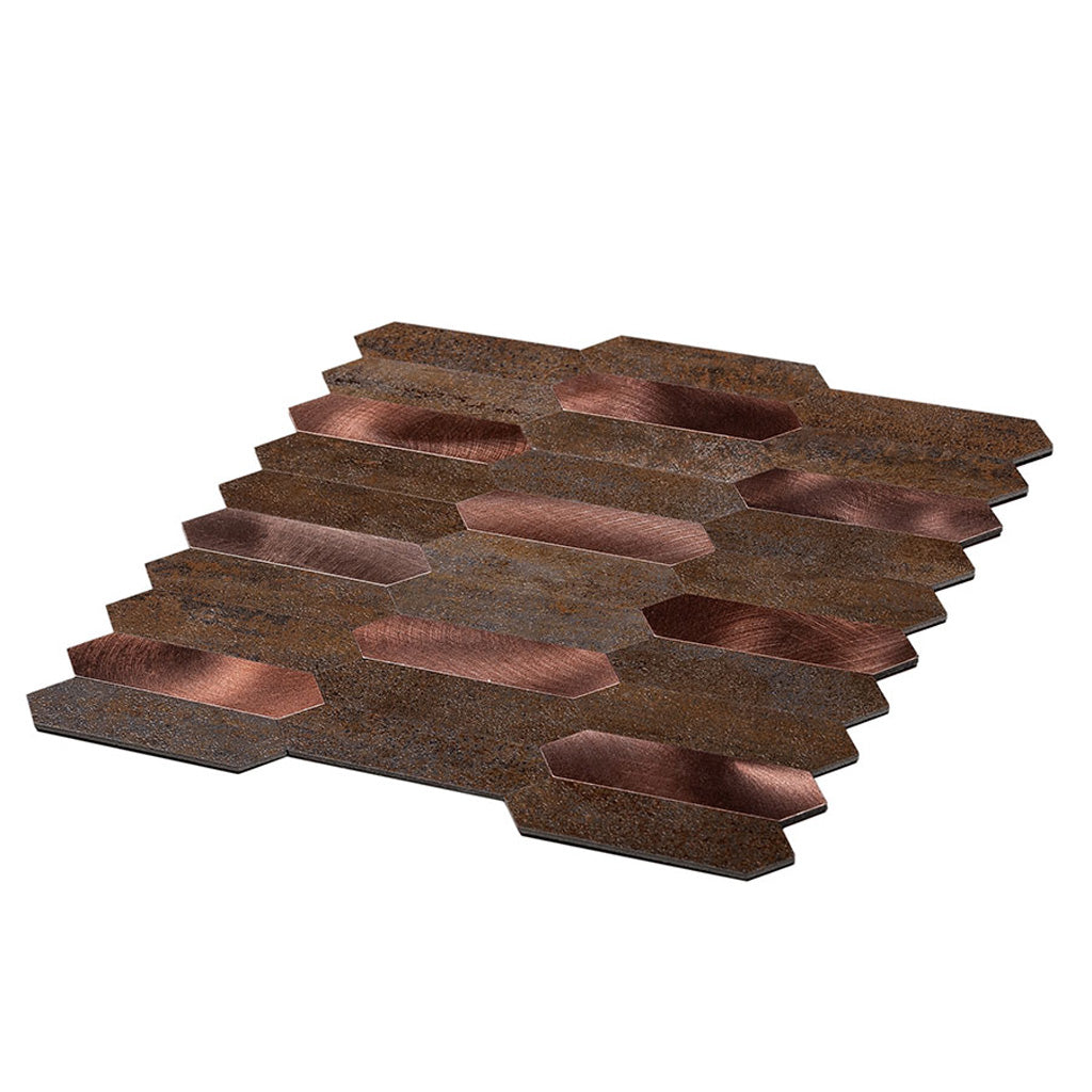 Copper 12 x 12 Honed PVC Peel and Stick Tile