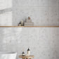 White, Beige 12x24 Textured Terrazzo Large Tile