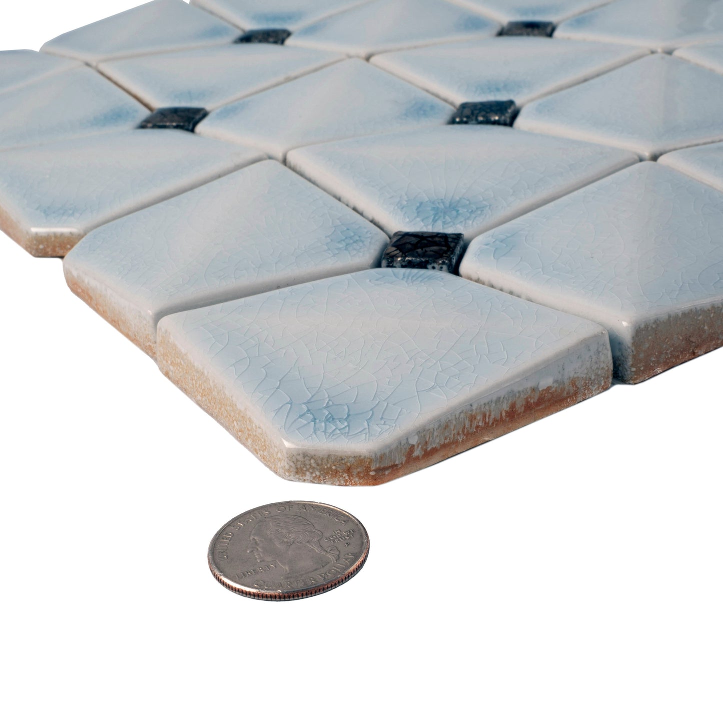 Frost White 12x12 Glossy Ceramic Mosaic Tile
