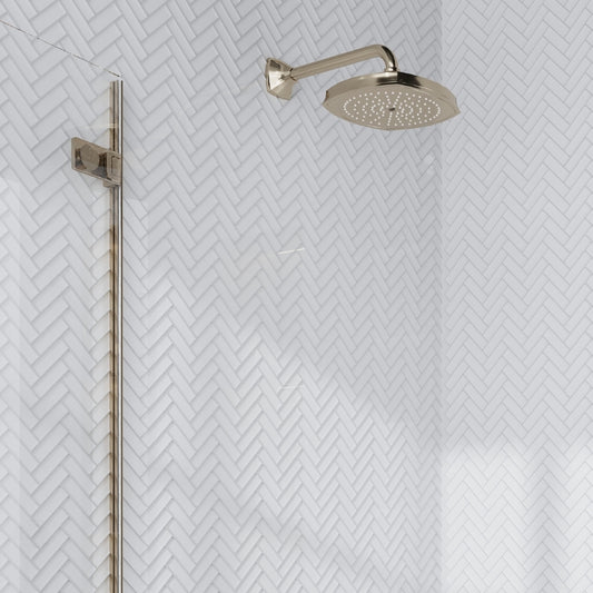 White 11 x 13 Glossy Glass Mosaic Tile