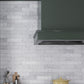 White 3x12 Textured Bianco Carrara Brick Tile