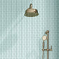 Blizzard Blue 12 x 12 Glossy Brick Glass Mosaic Tile