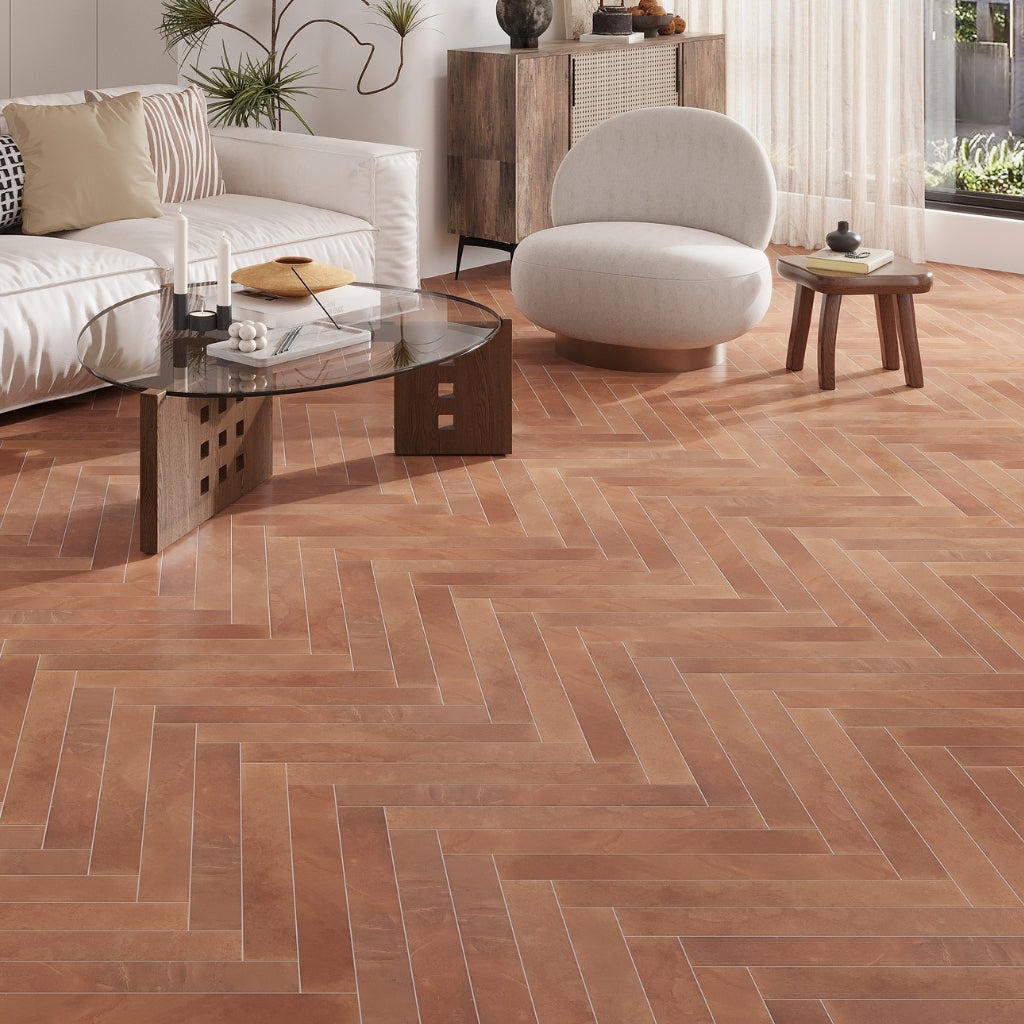 Sunbaked Terracotta 3x24 Matte Porcelain Plank Tile