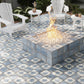 White Weathered Slate 8x8 Matte Porcelain Square Motif Tile