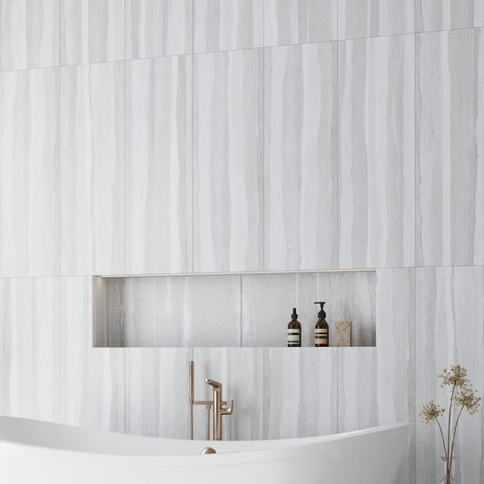 Light Gray 12x36 Matte Ceramic Large Tile