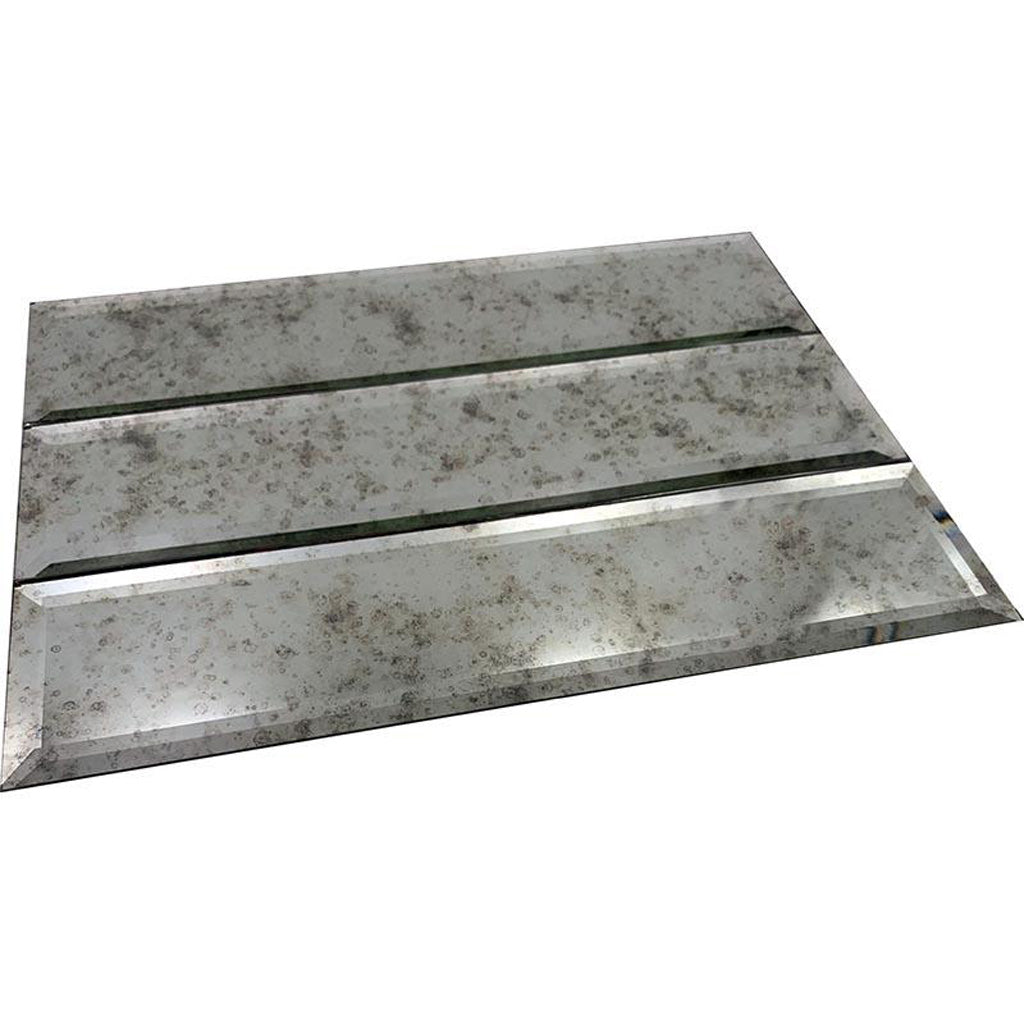 Silver 3 x 12 Polished Glass Subway Tile