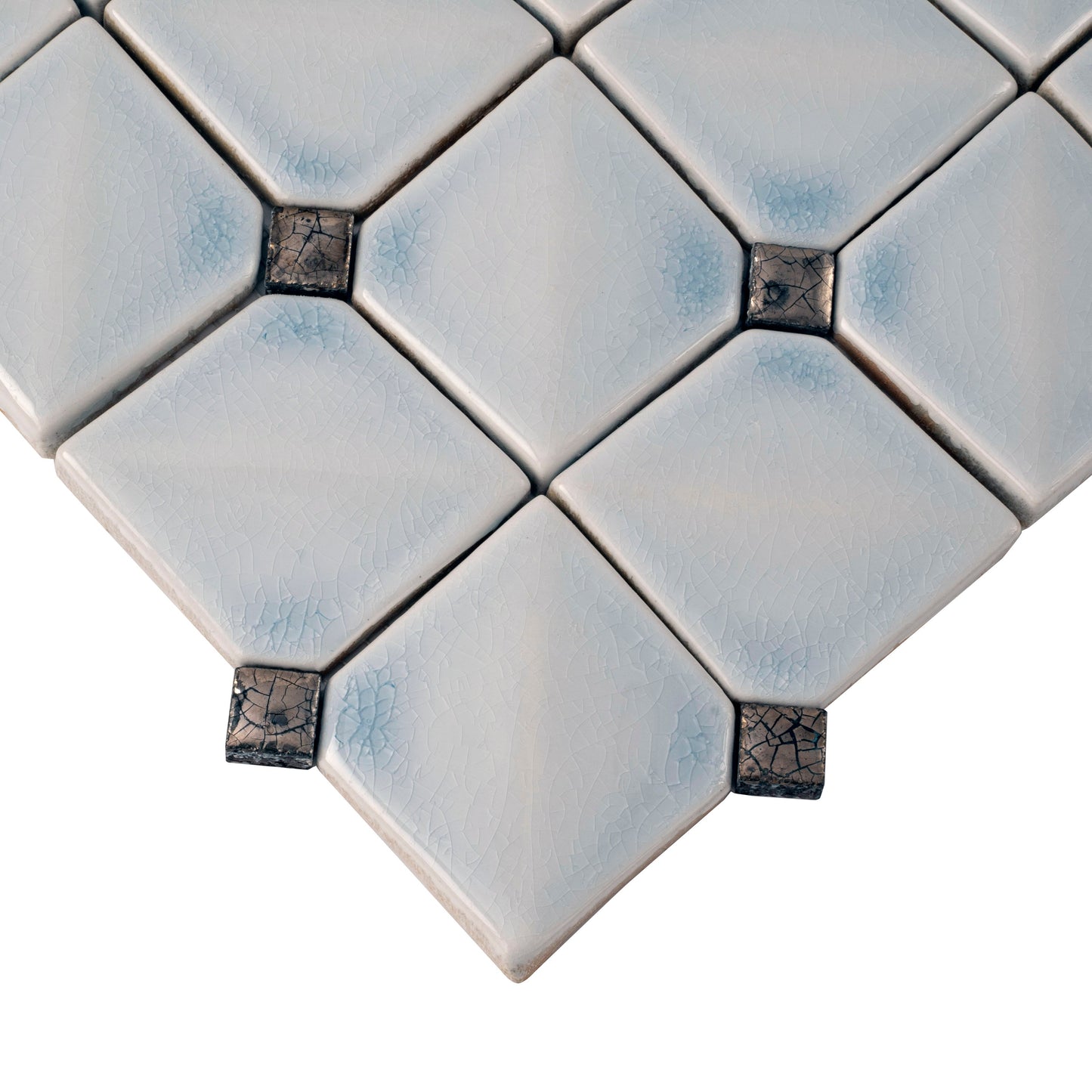 Frost White 12x12 Glossy Ceramic Mosaic Tile