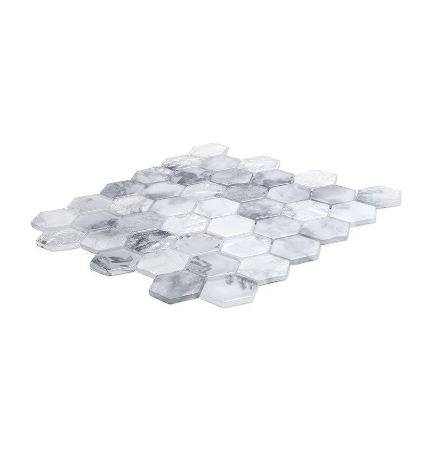 White 12 x 12 Matte Glass Mosaic Tile