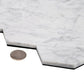 White 9 x 10 Honed Carrara White Peel and Stick Tile