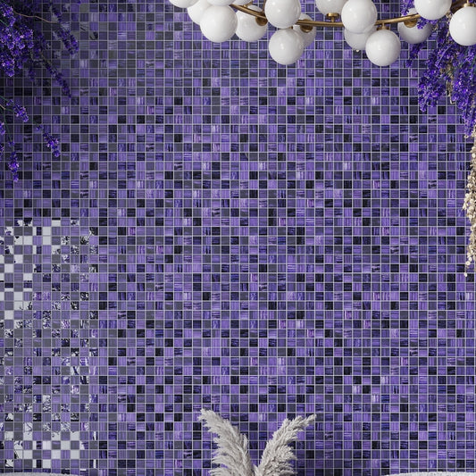 Purple 11 x 11 Glossy, Matte Glass Mosaic Tile