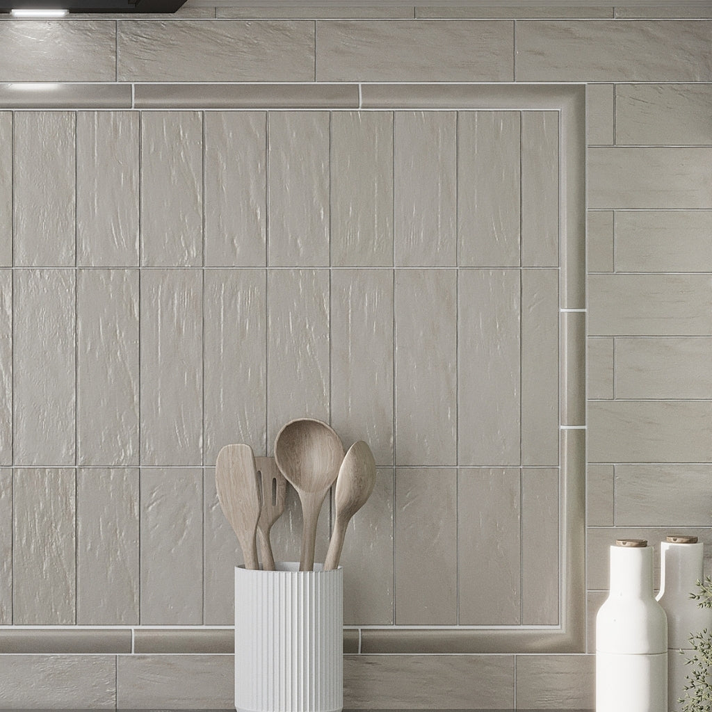 Light Tea Green 2.5 x 8 Glossy, Matte Ceramic Subway Tile