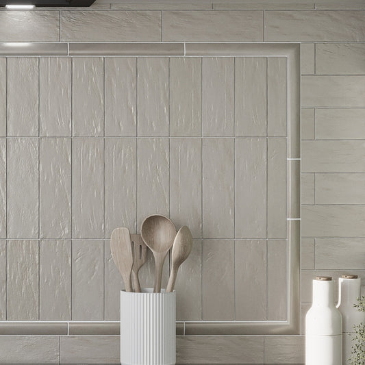 Light Tea Green 2.5 x 8 Glossy, Matte Ceramic Subway Tile
