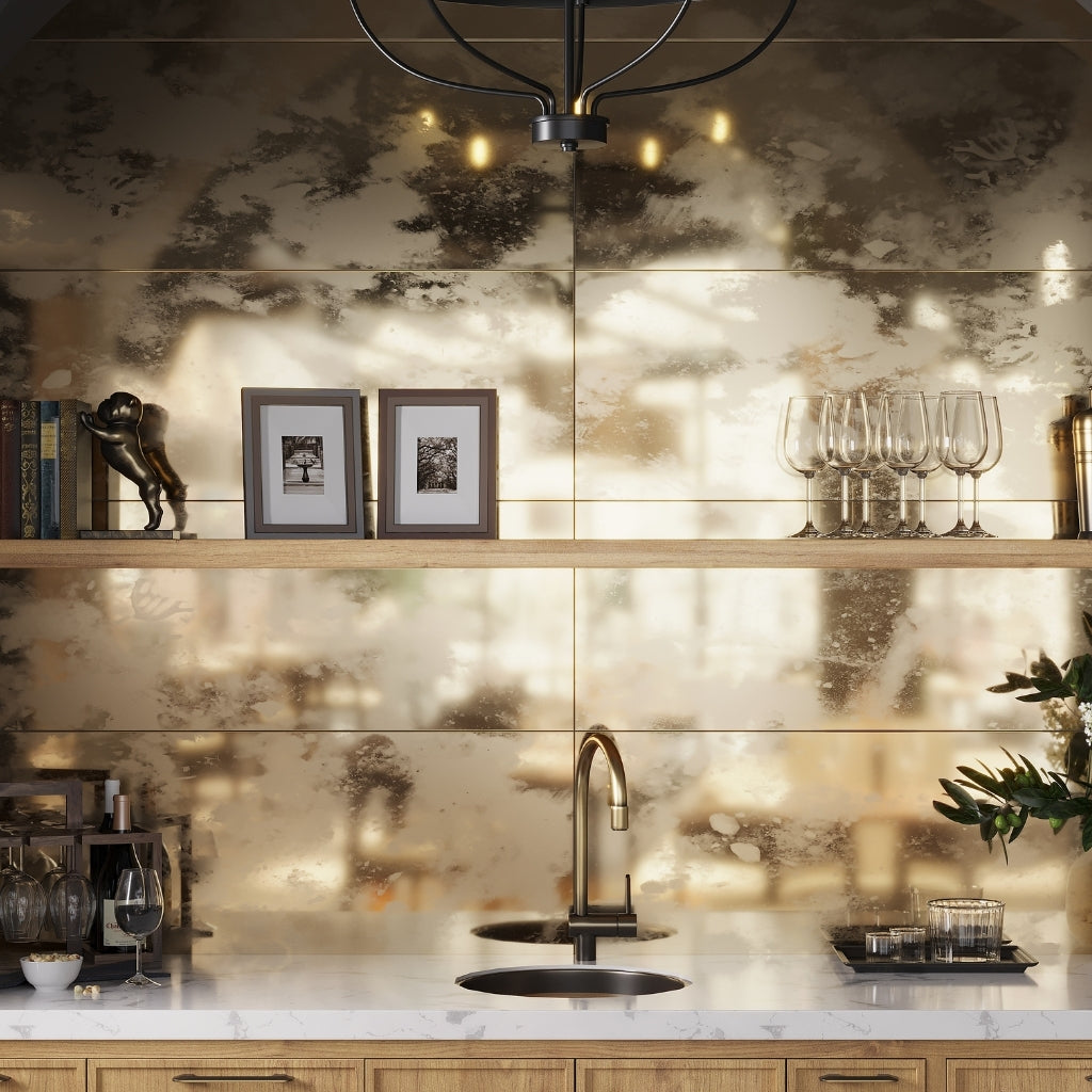Honey Gold 16 x 48 Matte Ceramic Large Tile