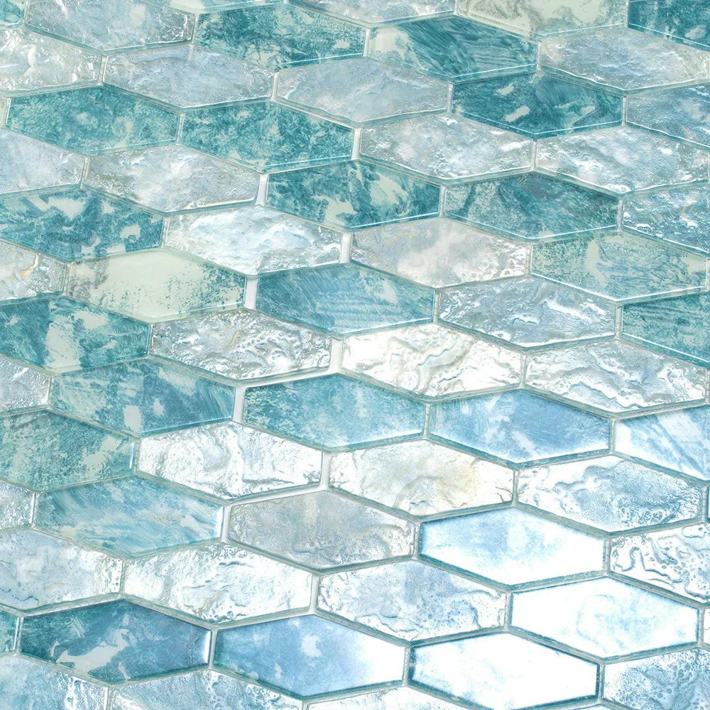 Aqua 11 x 12 Matte Glass Mosaic Tile