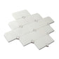 Pearl White 11x11 Polished Thassos, Shell Mosaic Tile Sample