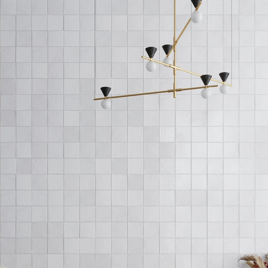 White 5 x 5 Glossy Ceramic Square Tile