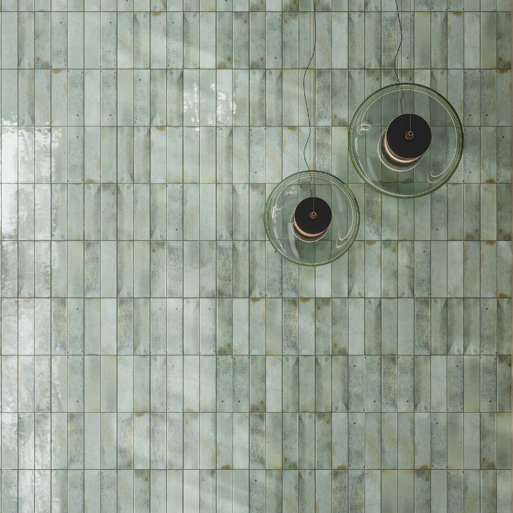 Sage Green 2.5 x 8 Glossy Ceramic Subway Tile