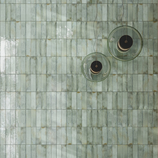 Sage Green 2.5 x 8 Glossy Ceramic Subway Tile