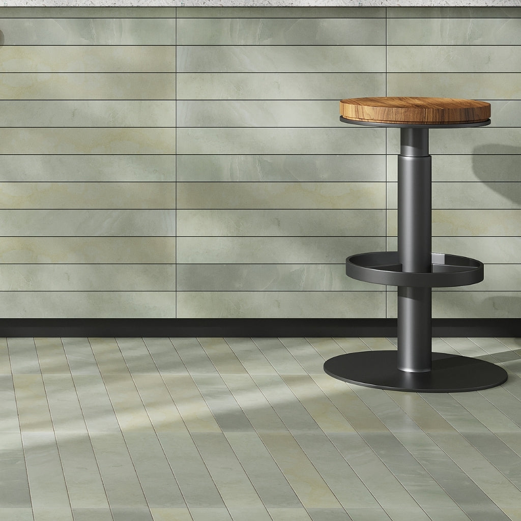 Misty Green 3x24 Matte Porcelain Plank Tile