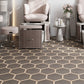 Jet Black and Brown 9 x 10 Matte Porcelain Hexagon Tile