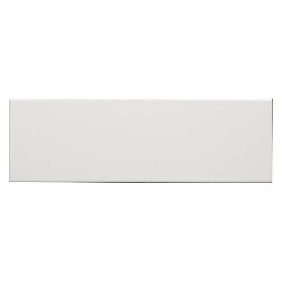 White 4 x 12 Polished Ceramic Subway Tile