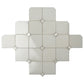 Pearl White 11x11 Polished Thassos, Shell Mosaic Tile Sample