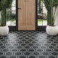 Black and White 9 x 10 Matte Porcelain Hexagon Tile