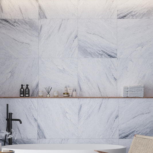 Smoke Blue 24x24 Matte Color Body Porcelain Large Tile