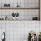 White and Gray 11 x 11 Polished Dolomite, Glass Marble Mosaic Tile