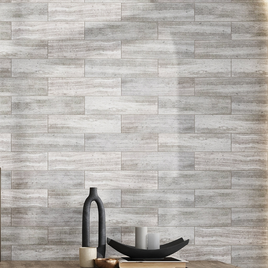 Wooden Grey 3x12 Textured Brick Tile