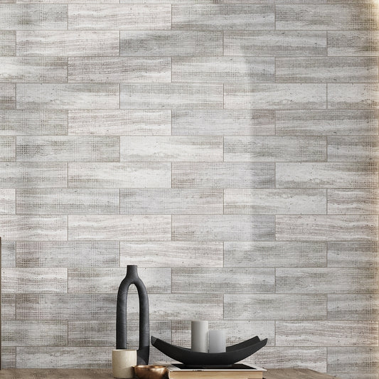 Wooden Grey 3x12 Textured Brick Tile