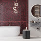 Jam Red 11 x 11 Glossy, Matte Glass Mosaic Tile