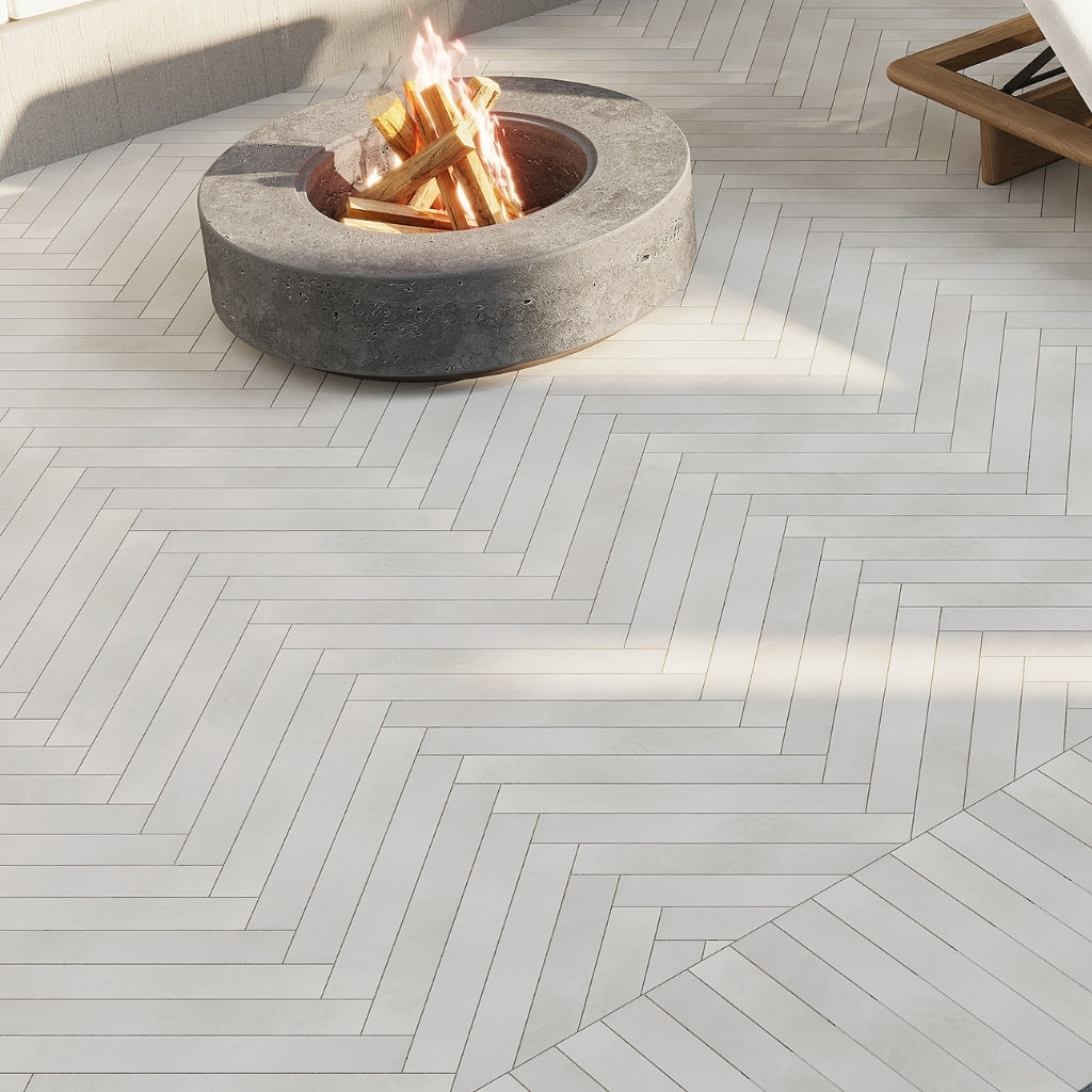Soft White 3x24 Matte Porcelain Plank Tile