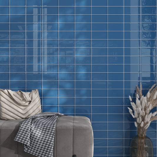 Cerulean Blue 3 x 6 Glossy Glass Subway Tile