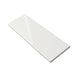 White 4 x 12 Polished Ceramic Subway Tile